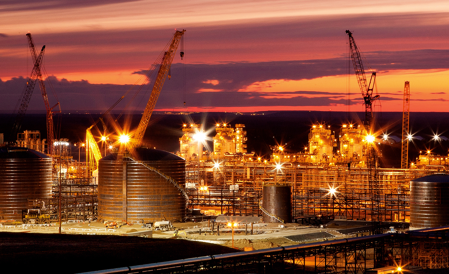 Fawley by night