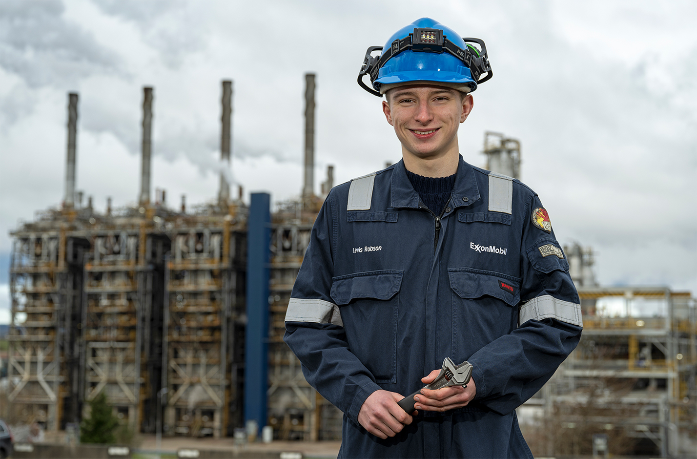 Image Lewis Robson, machinery apprentice.