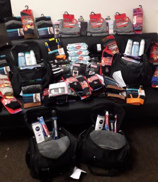 Image Much needed supplies for rough sleepers in Newport