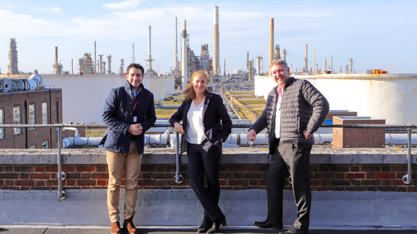 Image Left to right: Matt Porter, Green Investment Group; Yvonne Dacey, ExxonMobil; Angus McIntosh, SGN