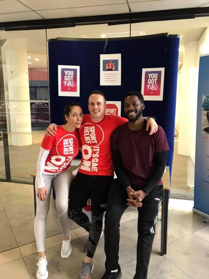 Image Image: The Leatherhead Gym team, Chris, Kelly and Mukai