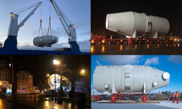 Image The 170 tonne load arrived at Mossmorran in the early hours in howling wind and rain