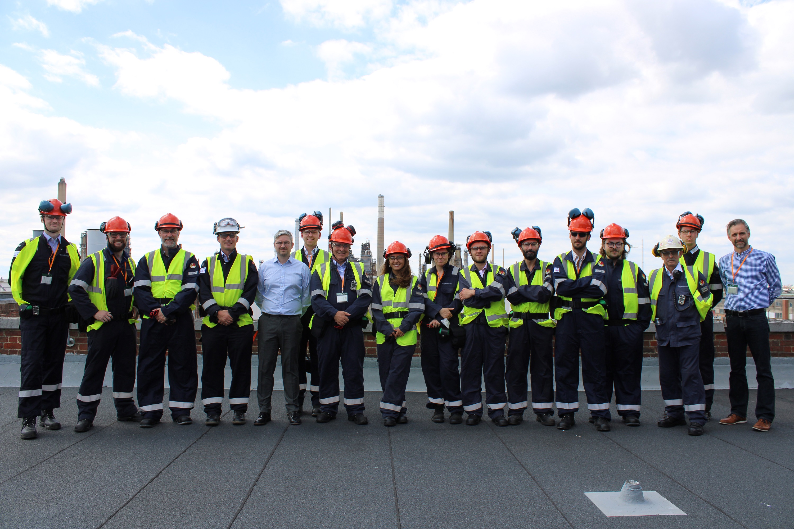 Image Officials from BEIS with their ExxonMobil hosts