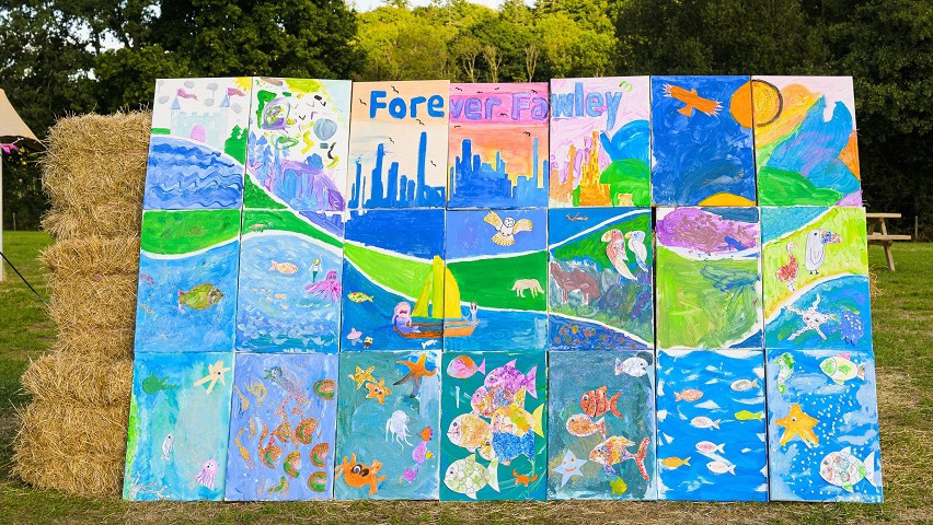Image Children attending the Fawley Fun Day worked together to paint a wonderful new piece of art called Forever Fawley, which is now displayed in Fawleys conference centre.