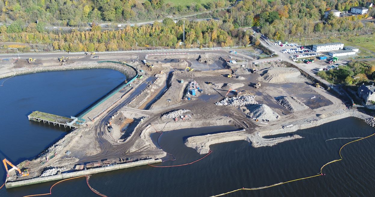 A total of 220,000 cubic tonnes of soil has been excavated on site, treated and returned back to the ground, making it the largest remediation project currently underway in Scotland.