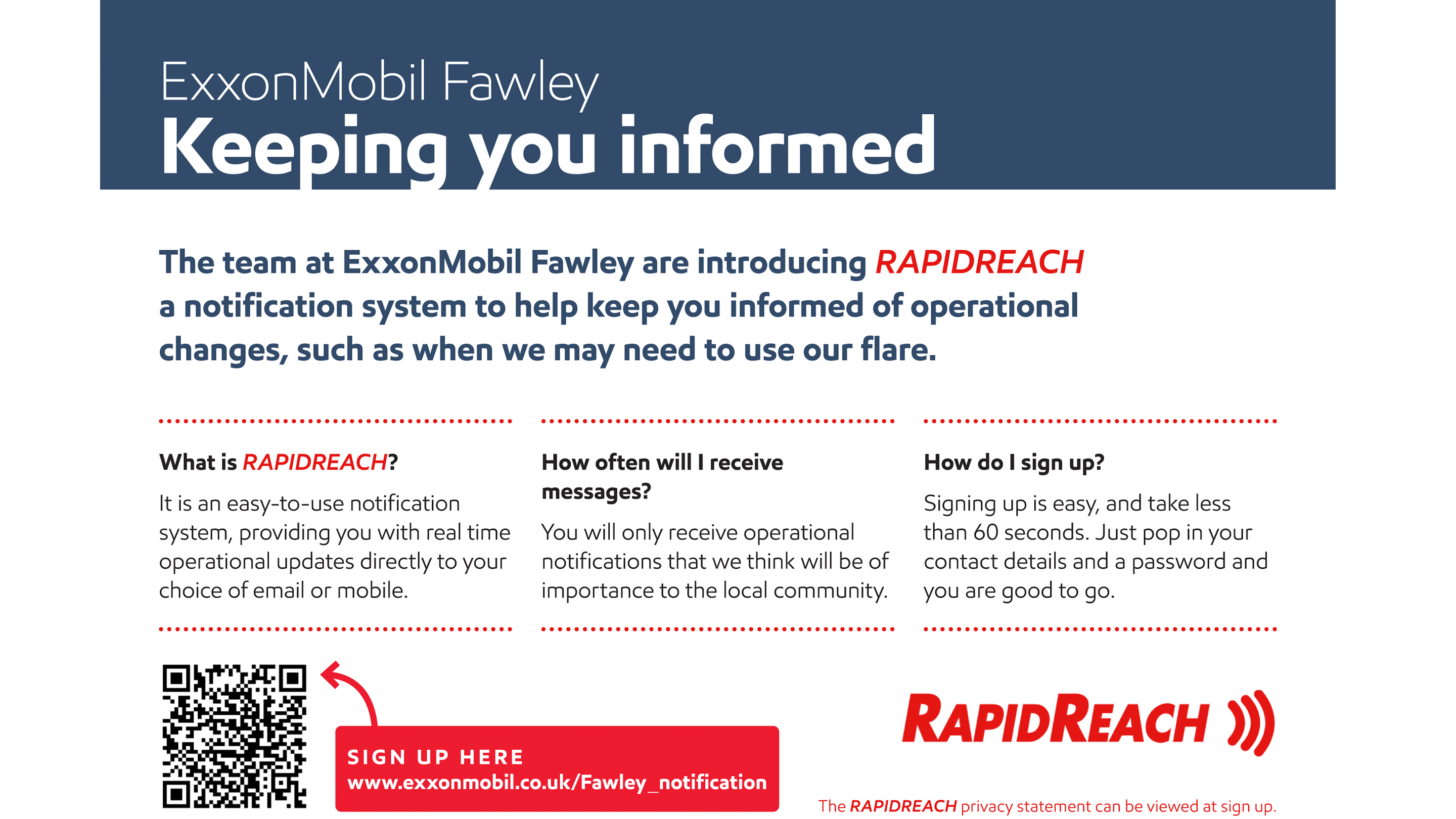 Fawley Site Launches 'RapidReach' Notifications