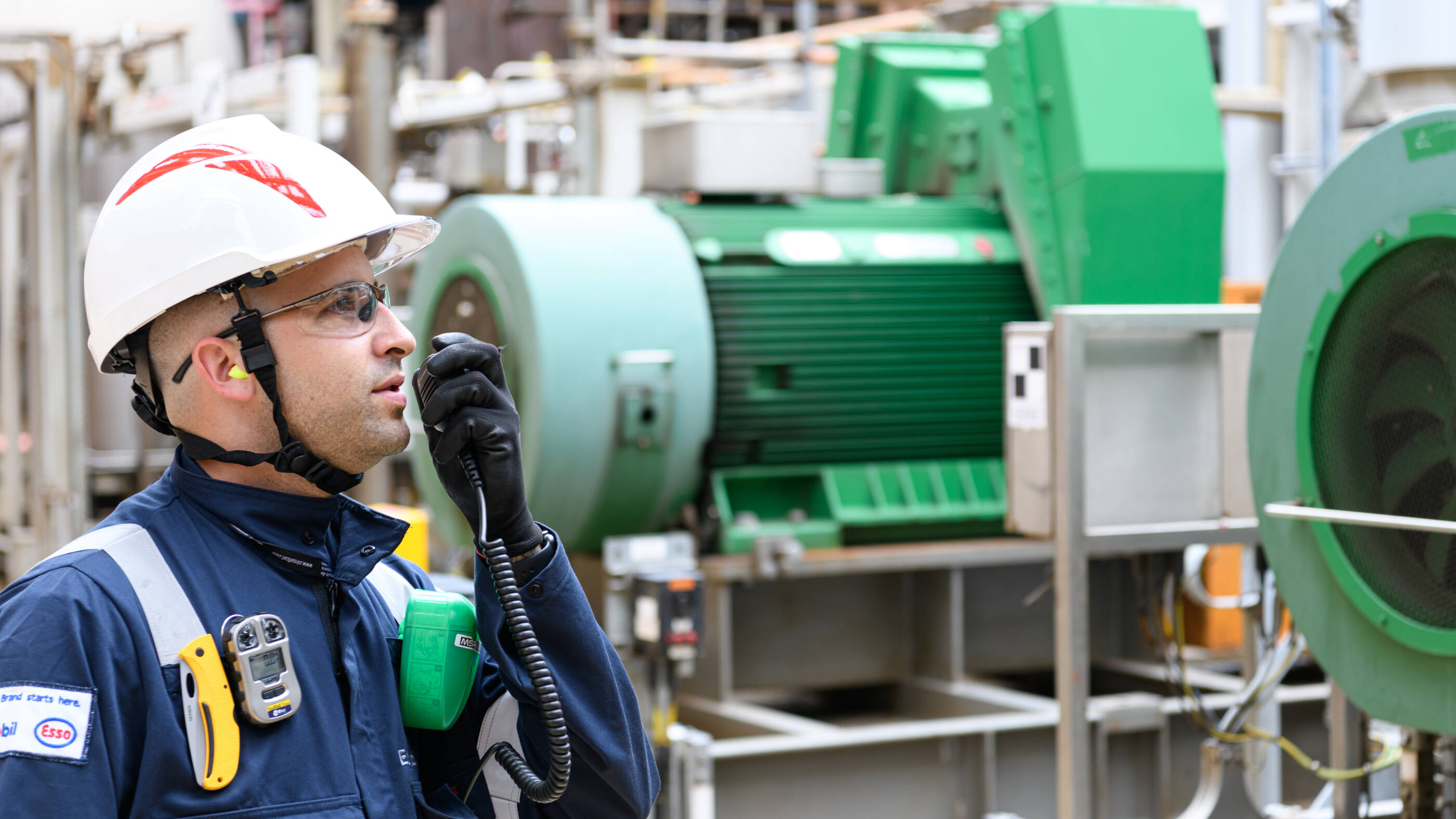 A process operator working on one of the units.