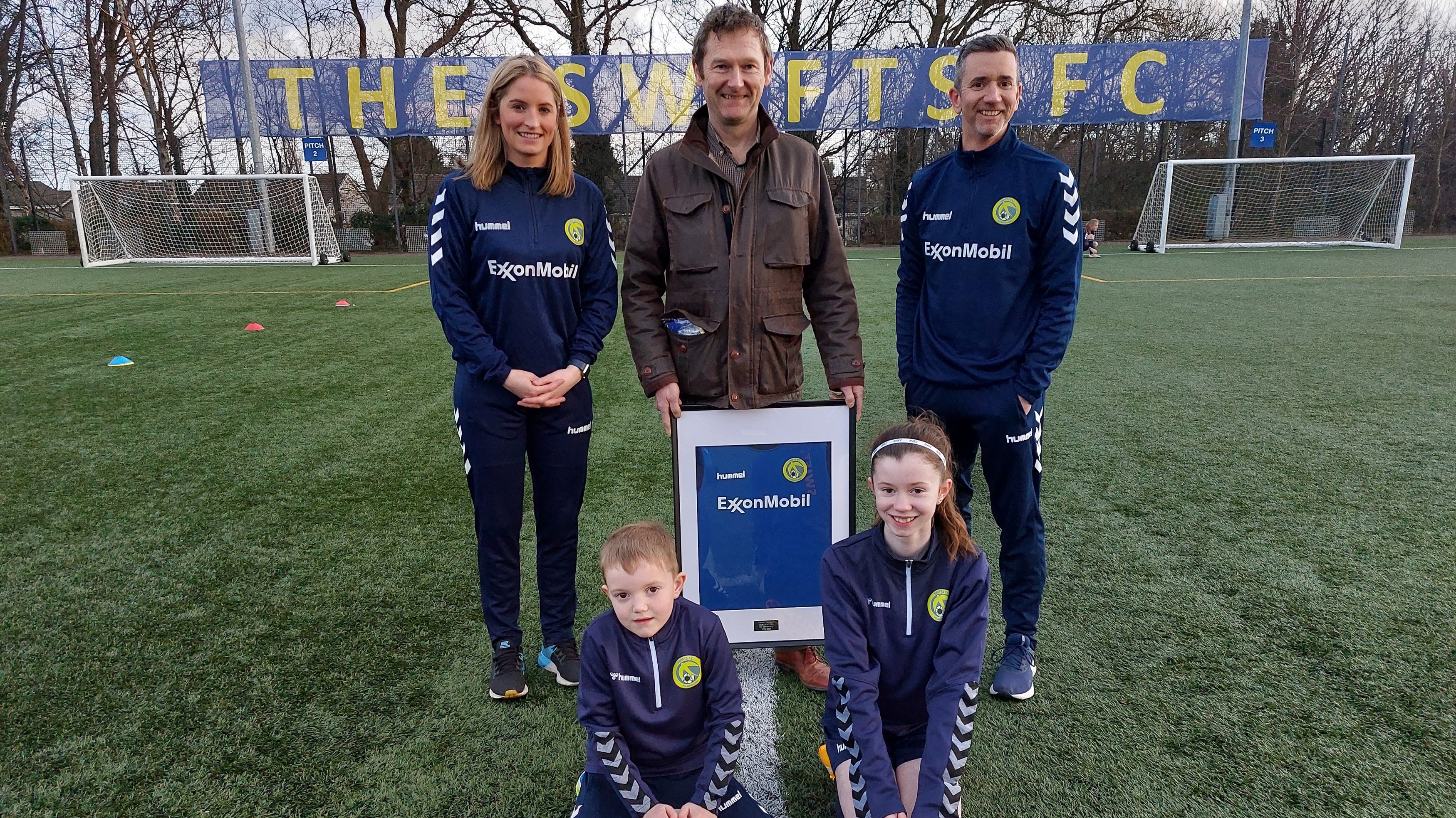 Image The coaches at Swifts FC have smart new branded tracksuits and T-shirts thanks to a donation from our Fife Ethylene Plant